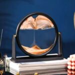 Innovative science decor with a circular magnetic levitation display.