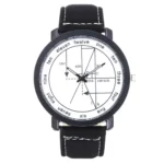 Analog watch featuring mathematical and scientific formulas on the dial, including sine, cosine, tangent, and various mathematical constants.