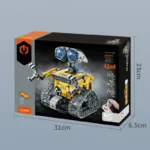 Educational robot building kit for kids with remote control, STEM learning toy, science decor, and robotics set, measuring 23x31x6.5cm.