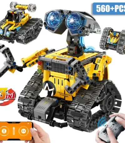 Advanced robot building set with over 560 pieces for educational and creative play.