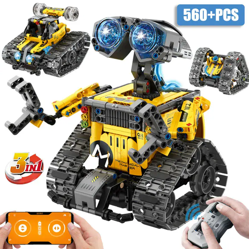 Robotics Construction Kit with Remote Control Advanced robot building set with over 560 pieces for educational and creative play.