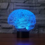 Illuminated brain lamp with intricate details, perfect for educational decor and science lovers.