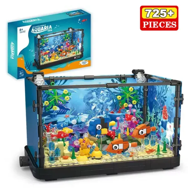 Aquarium Building Block Set with 725+ Pieces for Kids.