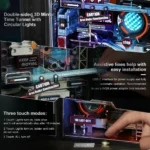 Interactive 3D mirror time tunnel with circular lights for educational play.