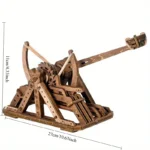 Wooden catapult model for educational and decorative purposes, showcasing a classic physics experiment with a detailed, handcrafted design.