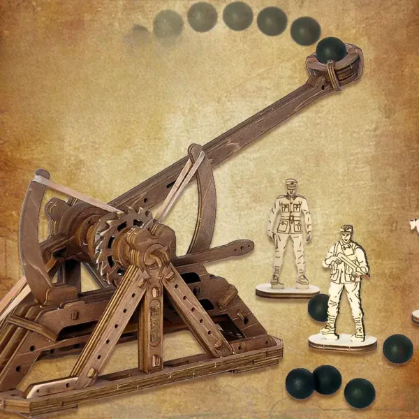 Wooden marble run construction set with gears and tracks, ideal for science experiments, educational toys, and home decor.