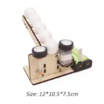Egg drop car kit with motor and foam balls for science experiments.