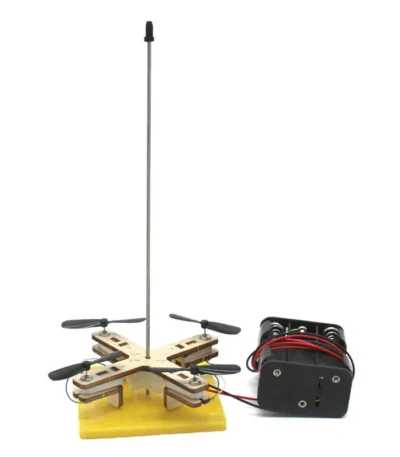Educational magnetic levitation experiment setup with motor, magnets, and base for science learning and demonstrations.