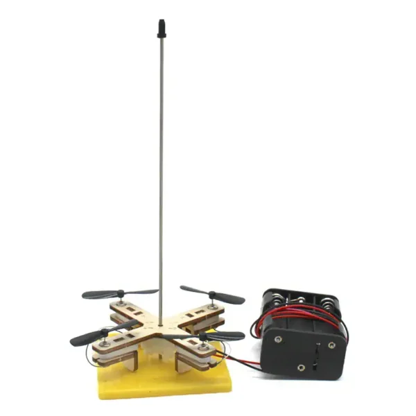 Educational magnetic levitation experiment setup with motor, magnets, and base for science learning and demonstrations.