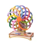Colorful magnetic wheel toy for educational science activities and STEM learning. Brightly colored, interactive, and perfect for kids' science experiments and decor.