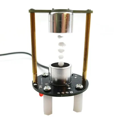 Educational magnetic levitation device demonstrating levitation of a ball using magnetic forces, perfect for science experiments and educational displays.