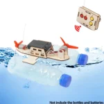 Water-powered robot kit with remote control, propellers, and water bottles, designed for educational science experiments and STEM learning.