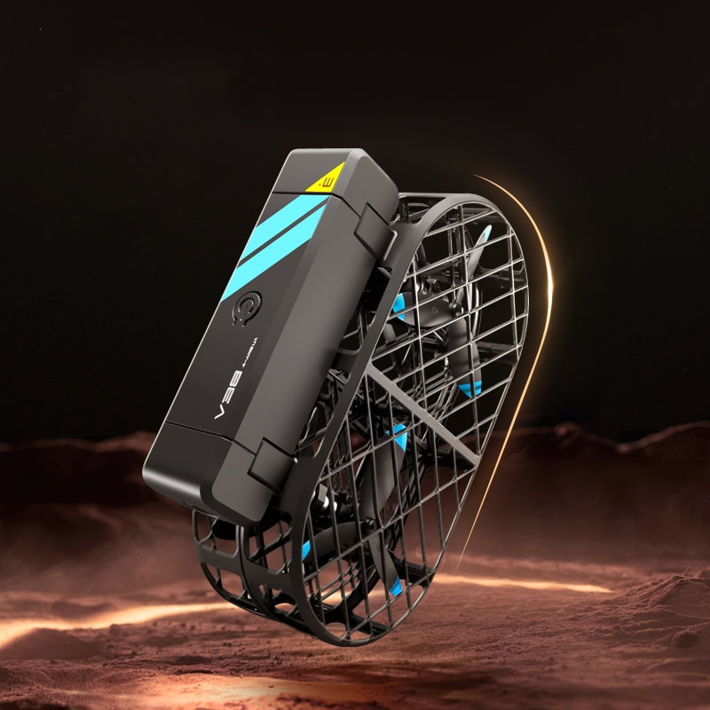 Space Exploration Fan Art | Futuristic Mars Rover Model A detailed image of a futuristic Mars rover model with a sleek black design, illuminated blue accents, and a sturdy metal frame, set against a Martian landscape background.