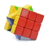 Brightly colored Rubik's Cube puzzle toy for developing problem-solving skills and cognitive abilities. Perfect for science enthusiasts and educational toy collectors.