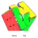 Colorful 3x3 Rubik's Cube puzzle toy with red, green, and yellow sides, perfect for educational and recreational use.