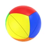 Vibrant multicolor beach ball with red, yellow, blue, green, and orange panels, perfect for outdoor play and beach activities.
