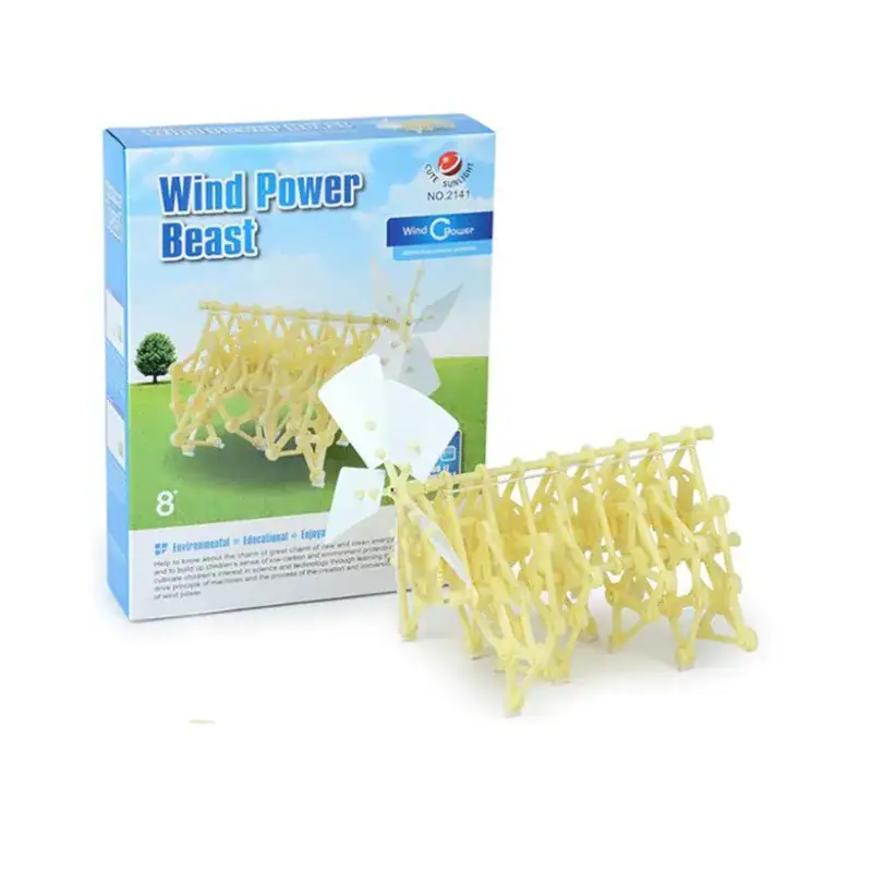 Wind Power Beast Educational Toy Wind Power Beast model kit for educational science projects, demonstrating wind energy with a miniature windmill and structure, ideal for science learning and STEM activities.