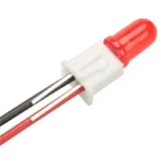 LED indicator light with red glow for electronic circuits and DIY projects. Compact and easy to install, ideal for educational and science gadget applications.