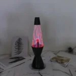 A lava lamp with a vibrant electric discharge effect inside, creating a mesmerizing visual display.