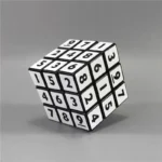 Colorful 3D number cube puzzle with numbered sides, ideal for educational activities, brain training, and cognitive development. Perfect for kids and adults to enhance problem-solving skills.