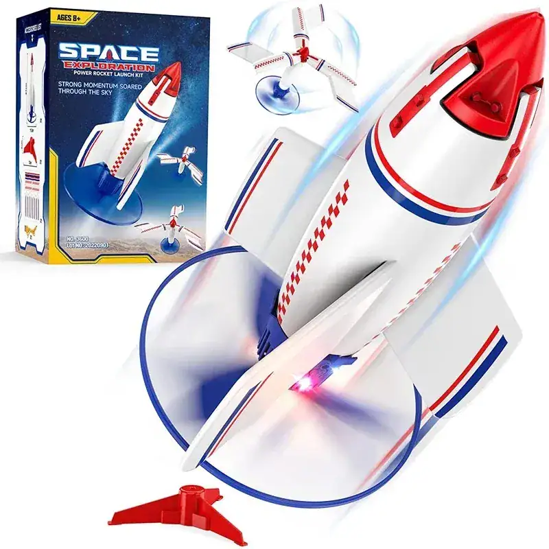 Rocket Launch Toy Set for Kids Space exploration rocket toy with launch pad, designed for children to simulate rocket launches and learn about space science. Includes a rocket, launch pad, and remote control.