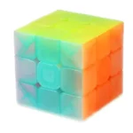 Brightly colored 3x3 Rubik's Cube puzzle toy for cognitive development and entertainment. Perfect for science enthusiasts and educational play, combining fun with problem-solving skills.