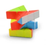 Vibrant multicolor 3D puzzle cube toy designed for brain teasers, educational activities, and cognitive development. Perfect for children and adults to enhance problem-solving skills.