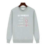 Sweat-shirt avec motifs mathématiques et amour.