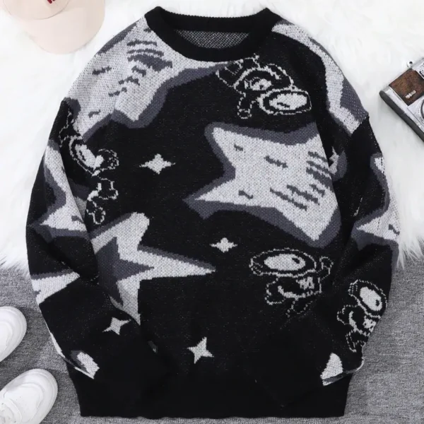 Pull scientifique à motifs d'astronomie et d'astres, parfait pour les amateurs de science et de décoration intérieure inspirée de l'univers.