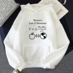 Sac à dos avec formule de la gravitation universelle de Newton illustrée, parfait pour les amateurs de science et décoration éducative.