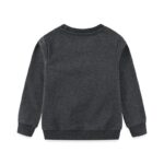 Comfortable dark gray kids' sweatshirt made from soft fabric, perfect for casual wear and outdoor activities.