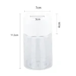 Clear plastic container with measurements for science experiments.